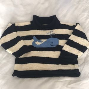 Cotton Knit Whale Sweater